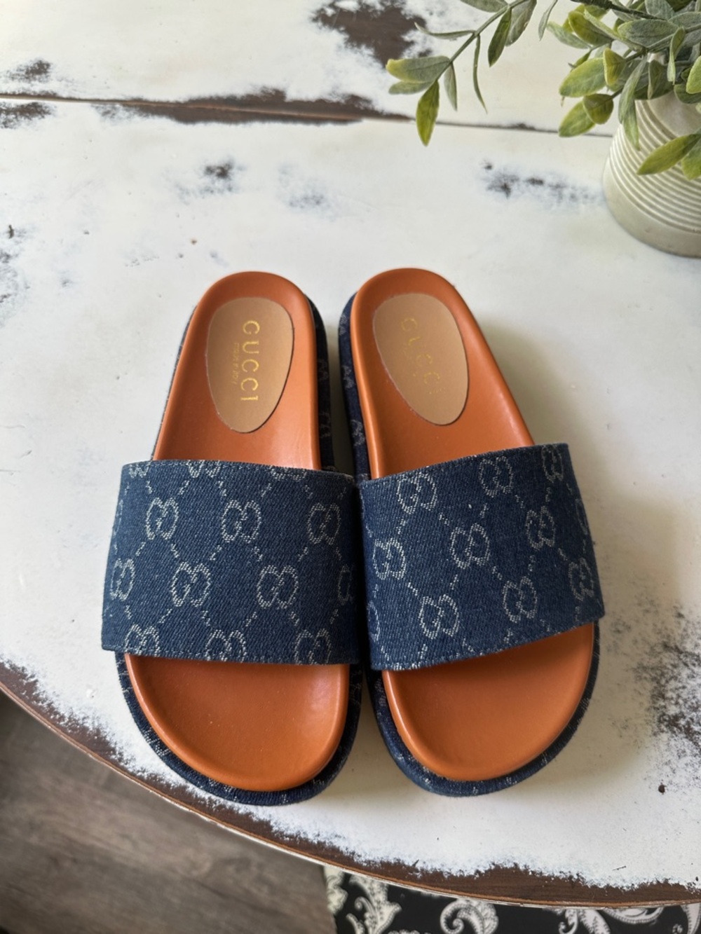 Knockoffs? GG Denim  platforms 37 New